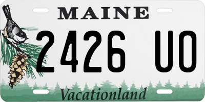 ME license plate 2426UO