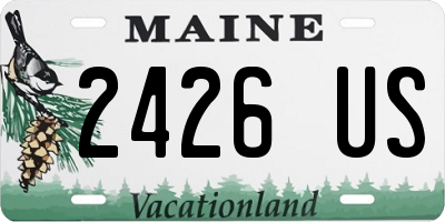 ME license plate 2426US