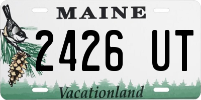 ME license plate 2426UT