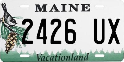 ME license plate 2426UX