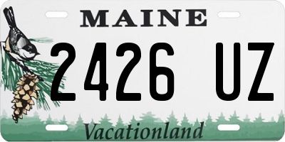 ME license plate 2426UZ