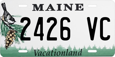 ME license plate 2426VC