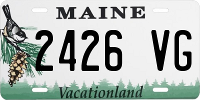 ME license plate 2426VG