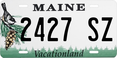 ME license plate 2427SZ