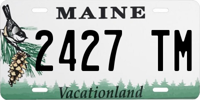 ME license plate 2427TM