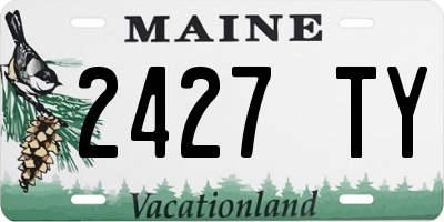ME license plate 2427TY
