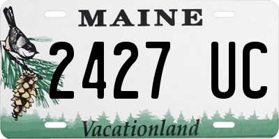 ME license plate 2427UC