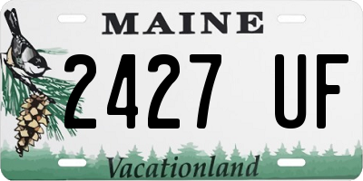 ME license plate 2427UF