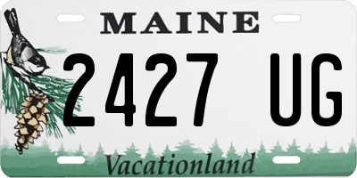 ME license plate 2427UG