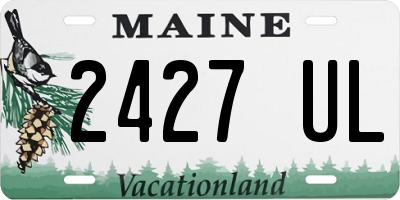 ME license plate 2427UL