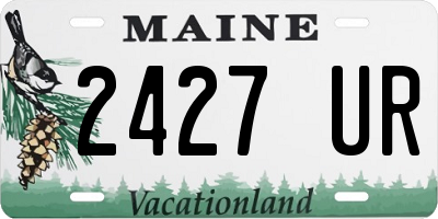 ME license plate 2427UR