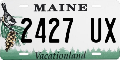 ME license plate 2427UX