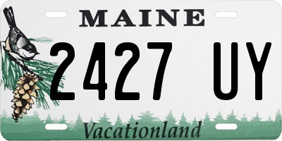 ME license plate 2427UY