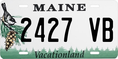 ME license plate 2427VB