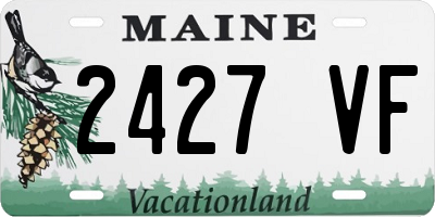 ME license plate 2427VF
