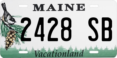 ME license plate 2428SB