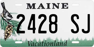 ME license plate 2428SJ