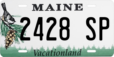 ME license plate 2428SP