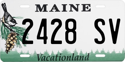 ME license plate 2428SV