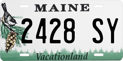 ME license plate 2428SY