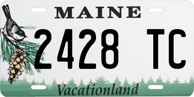ME license plate 2428TC