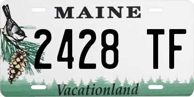 ME license plate 2428TF