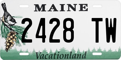 ME license plate 2428TW