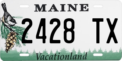 ME license plate 2428TX