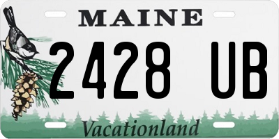 ME license plate 2428UB