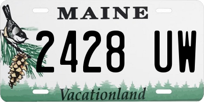 ME license plate 2428UW