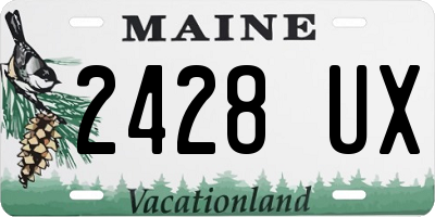 ME license plate 2428UX