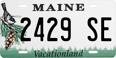 ME license plate 2429SE