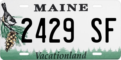 ME license plate 2429SF
