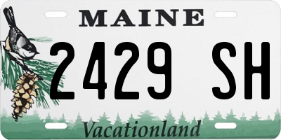 ME license plate 2429SH
