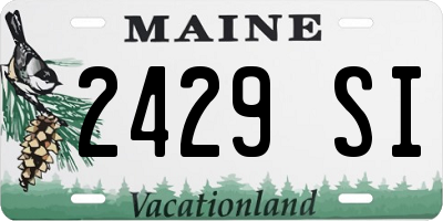 ME license plate 2429SI