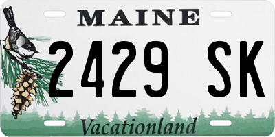 ME license plate 2429SK
