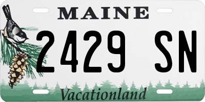 ME license plate 2429SN