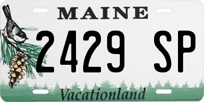 ME license plate 2429SP