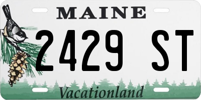 ME license plate 2429ST