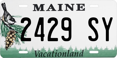 ME license plate 2429SY