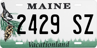 ME license plate 2429SZ