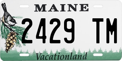 ME license plate 2429TM