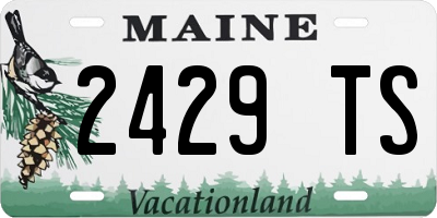 ME license plate 2429TS