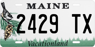 ME license plate 2429TX