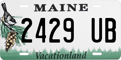 ME license plate 2429UB
