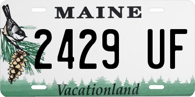 ME license plate 2429UF