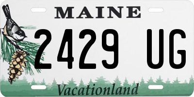 ME license plate 2429UG