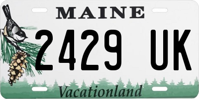 ME license plate 2429UK