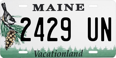 ME license plate 2429UN