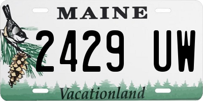 ME license plate 2429UW